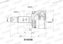 ���� �������� 25/22 ABS 44 | ����� ����/��� | 311013A ����