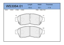 ������� ��������� �������� WS3064.01 ��� Toyota �������� ������������� Jeenice ����� 04465-20140 04465-33021 04465-20450 04465-12530 04465-12550 94858...