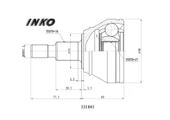 ���� ������� 36/27 ����� ����/��� Volkswagen�BORA�1J2�1. �8�T�132�kW�2002. �03- Inko 331045 331045 ����