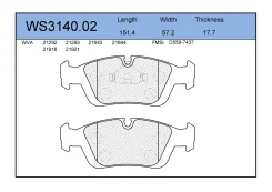 ������� ��������� �������� ����� BMW Z3 Roadster E36 1.8 i 10.1995 - 10.1998 Jeenice WS314002 WS314002 ����