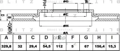 ���� ��������� �������� ������������� Mercedes W164/W251 05- Blitz ���. BS0392 BS0392 ����
