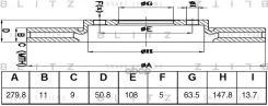 ���� ��������� ������ FORD C-Max/Kuga 12- Blitz ���. BS0468 BS0468 ����