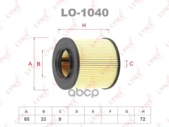 ������ �������� (�������) (VW GOLF/Jetta/Passat 05-/AUDI A3/Skoda Octavia 03-) (Filtron OE650/2, MANN HU712/6x) LYNXauto ���. LO-1040 LO1040 ����