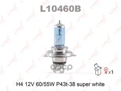 ����� H4 12V 60/55W P43T-38 Super White LYNXauto ���. L10460B L10460B ����