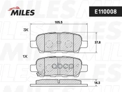 ������� ��������� ������ (��� �������) (����� Semi-Metallic) (Infiniti EX, FX, G, M, Nissan Qashqai, Murano (Z50, Z51 (TRW GDB3294) E110008 Miles ���....