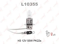 ����� ����������� H3 12V 55W PK22S L10355 LYNXauto ���. L10355 L10355 ����