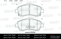 ������� ��������� �������� (����� Ceramic ����� PRO) Toyota Avensis 03/Corolla Verso 1.8/2.0D/2.2D (TRW GDB3336) E500140 Miles ���. E500140 E500140 ��...