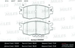 ������� ��������� �������� (����� Ceramic ����� PRO) Hyundai Accent/i20/KIA RIO 05- (TRW GDB3420) E500064 ���� RU �-CN. ��90. �.01203/26 Miles ���. E5...
