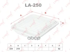 ������ ��������� Mitsubishi Galant (DJ, DM# ) 2.4 07/2006 - 06/2010 LYNXauto ���. LA250 LA250 ����