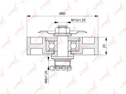 ����� �������� ���������� ����� Toyota LAND Cruiser 100 (HDJ10_) 4.2TD 98- / AC / Viscous Heater 0,509 LYNXauto ���. PB5046 PB5046 ����