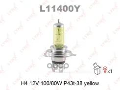 ����� H4 12V 100/80W P43T-38 Yellow LYNXauto ���. L11400Y L11400Y ����