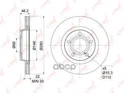 ���� ��������� ������������� �������� (280x22) LYNXauto ���. BN1203 BN1203 ����