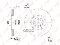 ���� ��������� ������������� �������� (288x25) LYNXauto ���. BN1234 BN1234 ����