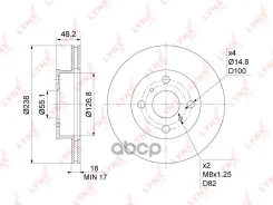 ���� ��������� ������������� �������� (238x18) LYNXauto ���. BN1166 BN1166 ����