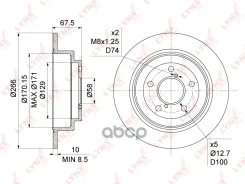 ���� ��������� ��������������� (266x10) | ��� | Subaru Forester(SF, SG) 2.0-2.5 97- / Impreza(GC-G) 1.5-2.5 92- / Legacy I-III 1.6-2.5 -03 BN-1126 LYN...
