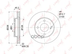 ���� ��������� ������������� (237,5x22) | ����� | Nissan AD(Y11) 1.5-1.8 99-05 LYNXauto ���. BN1114 BN1114 ����
