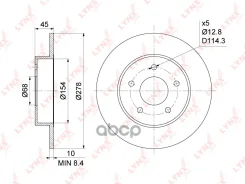 ���� ��������� ��������������� ������ (278x10) LYNXauto ���. BN1101 BN1101 ����