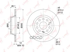 ���� ��������� ��������������� ������ (282x12) LYNXauto ���. BN1198 BN1198 ����