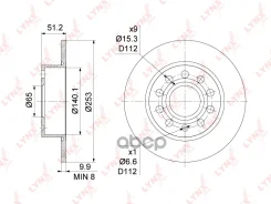 ���� ��������� ��������������� (253x10) | ��� | Audi A3 1.2-2.0 03-12/ Skoda Octavia(1Z/5E) 1.2-2.0D 03- / Yeti 1.2-2.0D 09-/ VW Caddy III 1.2-2.0D 04...
