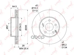 ���� ��������� ������������� (295x28) | ����� | Mercedes-Benz C180K-300(W204) 07-14 / E200-250D(W212) 09- BN-1084 LYNXauto ���. BN1084 BN1084 ����