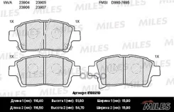������� ��������� �������� (��� �������) (����� Semi-Metallic) (Toyota Corolla/Prius/Yaris 1.0-1.6 99-) (TRW GDB3317) E100210 Miles ���. E100210 E1002...
