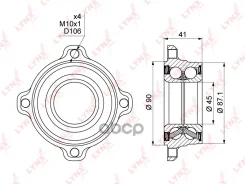 ��������� ������� ����. [� ABS] BMW 5(E39/60) 2.0-5.0 96-10 LYNXauto ���. WB-1005 WB1005 ����