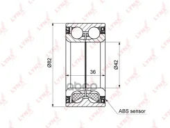 ��������� ������� �������� (� ABS, 36x42x82) LYNXauto ���. WB1185 WB1185 ����