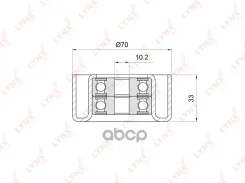 ����� �������� ���������� ����� Toyota Land Cruiser Prado(120/150) 4.0 03 0,38 LYNXauto ���. PB7033 PB7033 ����