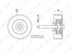����� �������� ���������� ����� Mazda 3(BK) 2.3T 06-09 / (BL) 2.5 09 / 6(GG/H) 1.8-2.5 02 / CX-7 2.3-2.5 09 / MPW 2.3 02-06 0,3 LYNXauto ���. PB7023 P...
