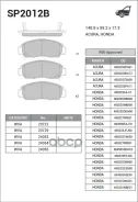������� �������� ��������! Honda Jazz 1.2i/1.4 02/Stream 1.7i/2.0i 01 Sangsin brake ���. SP2012B SP2012B SP2012B ����