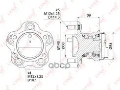 ������� ������ | ��� ����/��� | Nissan Juke (F15) 10- [+ABS] 3,88 LYNXauto ���. WH1016 WH1016 ����