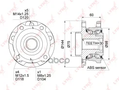 ������� ������ | ����� ����/��� | BMW X5 (E70, F15) 06- / X6 (E71, E72, F16) 07- [+ABS] LYNXauto ���. WH1017 WH1017 ����