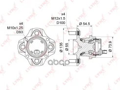 ������� ������ | ��� ����/��� | Toyota Corolla / Fielder (_E12_) 00-06 (Japan) 2,807 LYNXauto ���. WH1133 WH1133 ����