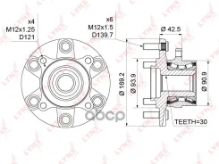 ������� ������ | ����� ����/��� | Mitsubishi Pajero / Montero (V87W, V97W) 06- 5,32 LYNXauto ���. WH1137 WH1137 ����