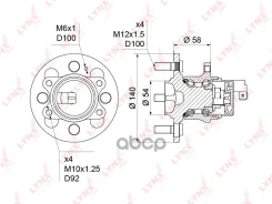 ������� ������ | ��� ����/��� | Kia Rio (JB) 05-11 / Hyundai Accent (MC) 06- / Getz (TB) 02-09 LYNXauto ���. WH1241 WH1241 ����