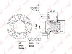 ������� ����. � ����� [� ABS] Hyundai Elantra(HD) 1.6 06-11 / i30(F/GD) 1.4-1.6 07-, KIA Ceed 1.4-2.0 06- LYNXauto ���. WH-1240 WH1240 ����