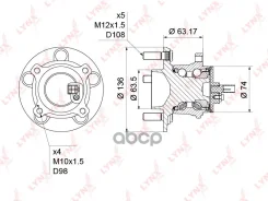 ������� ����. � ����� [� ABS] FORD Focus II 1.4-2.5 04- / C-Max 1.6-2.0D 07- LYNXauto ���. WH-1225 WH1225 ����