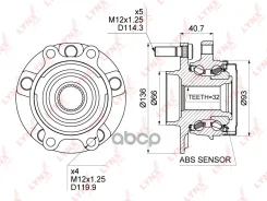 ������� ������ | ����� ����/��� | Nissan Murano (Z51) 08- / Elgarnd (E52) 10- / Infiniti QX60 (L50) 13- [+ABS] WH-1473 LYNXauto ���. WH1473 WH1473 ���...