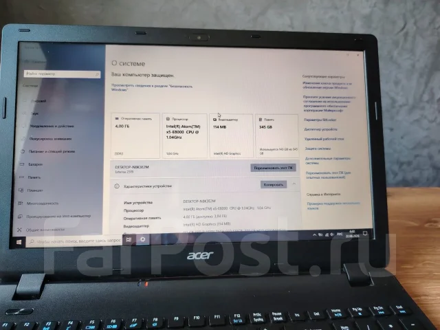 Acer. 16", 2����, ��� 4 ��, ���� 120���, WiFi: 1, Bluetooth: 1 ����