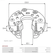 ������� ���� Mitsubishi Delica 94-07 / L200 96-06 AS ARC5220S ARC5220S ����