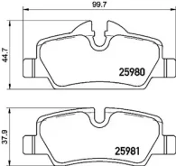 ������� ��������� �������� (�����) MINI MINI (F56) Cooper 04.2013 - MINI MINI (F56) Cooper S 04.2013 - Brembo P06090, ������ P06090 ����