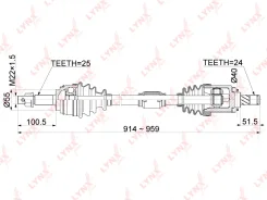 ������ � ����� R Nissan Almera (B10RS) 1.6 06- / MT / = FR RH Nissan Almera Classic(B10) 1.6 MT 06 Lynxauto CD1092, ������ �������� CD1092 ����
