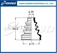 ������� ����� ���������� FR Honda HR-V 01- / Stream 2,0 01- / Civic 1,6 00 OHNO FB2141, ������ �������� FB2141 ����