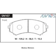 ������� ��������� �������� Advics Mitsubishi Pajero 4 Advics SN107 SN107 ����