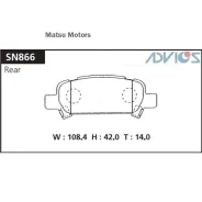 ������� ��������� ������ Subaru Forester/ Lecacy / Impreza (Advics) Advics SN866 SN866 ����