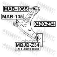 ����������� ��������� ������ (��� ���������� ��������) ����� ����/��� Febest ���. MAB-106S MAB106S Febest MAB106S ����
