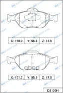 ������� ��������� Mazda Demio - DY3, DY5 02-, FORD Fusion ������. �������� Kashiyama D3120H MK Kashiyama ���. D3120H D3120H ����