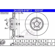 ���� ���� VOL S40/V50/C70/FRD Focus 04- ��� ���� 320X25 Power ATE 24.0325-0197.1 24032501971 ����
