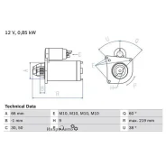 ������� 12V, 0.85KW Bosch 0 986 010 310 0986010310 ����
