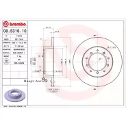 ���� ��������� LAND Rover Defender c �������� ���������� (L316) 2.2 Td4 4x4 (L317) 2011-2016 Brembo 08.5316.10 08531610 ����
